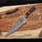 Handmade Copper Damascus Chef Knife With Resin Carbon Fiber Handle Kitchen Cutter 3