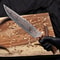 Handmade Copper Damascus Bowie Knife With Full Tang Stag Handle Hunting Blade 2