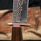 Handmade Copper Damascus Bowie Knife With Full Tang Stag Handle Hunting Blade 3