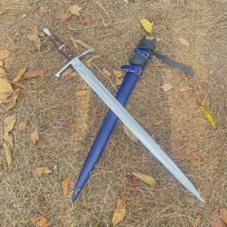 premium 36 inch handmade steel sword with rosewood handle collector piece