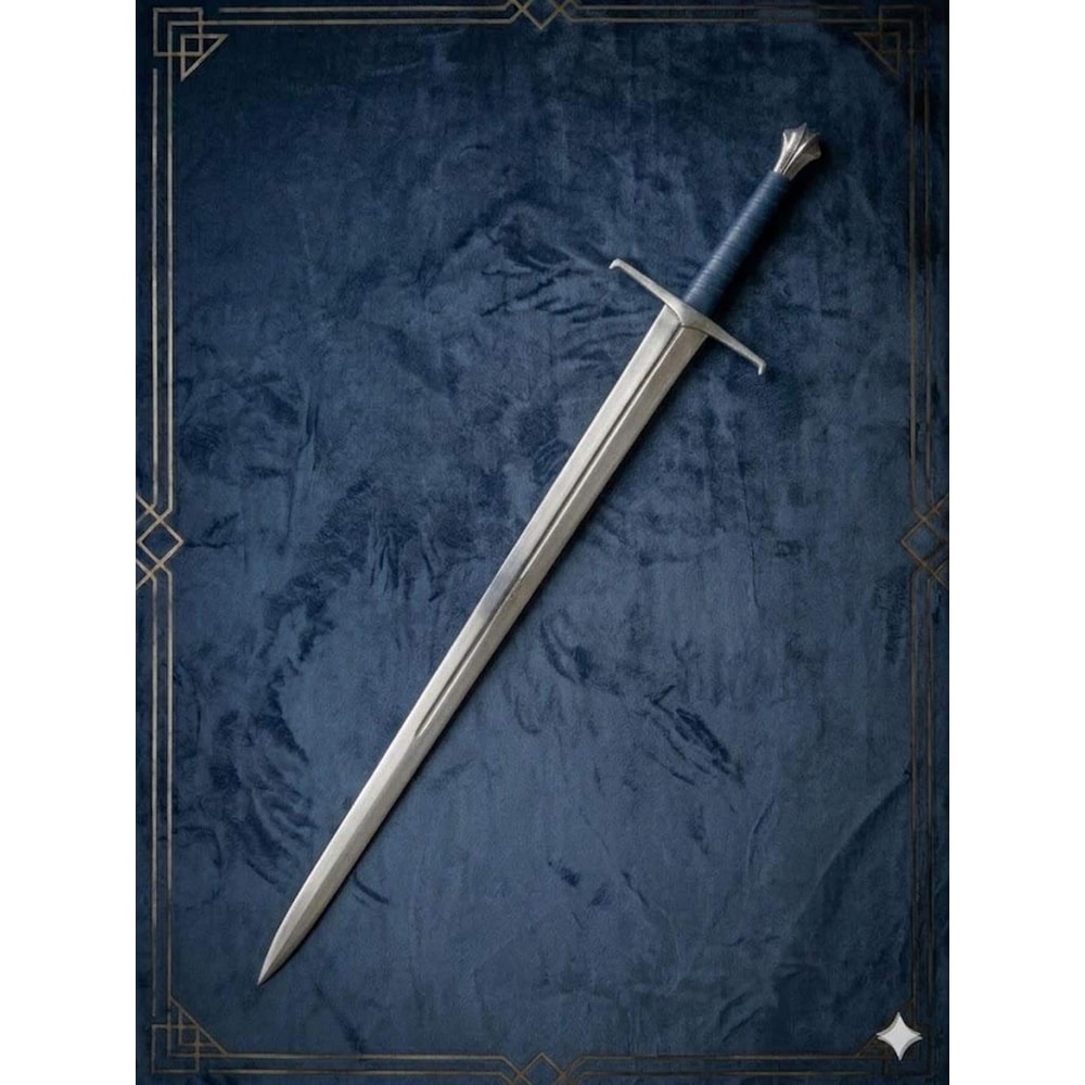 Handcrafted High Carbon Steel Knight Sword 36 Inch Renaissance Display Blade 3