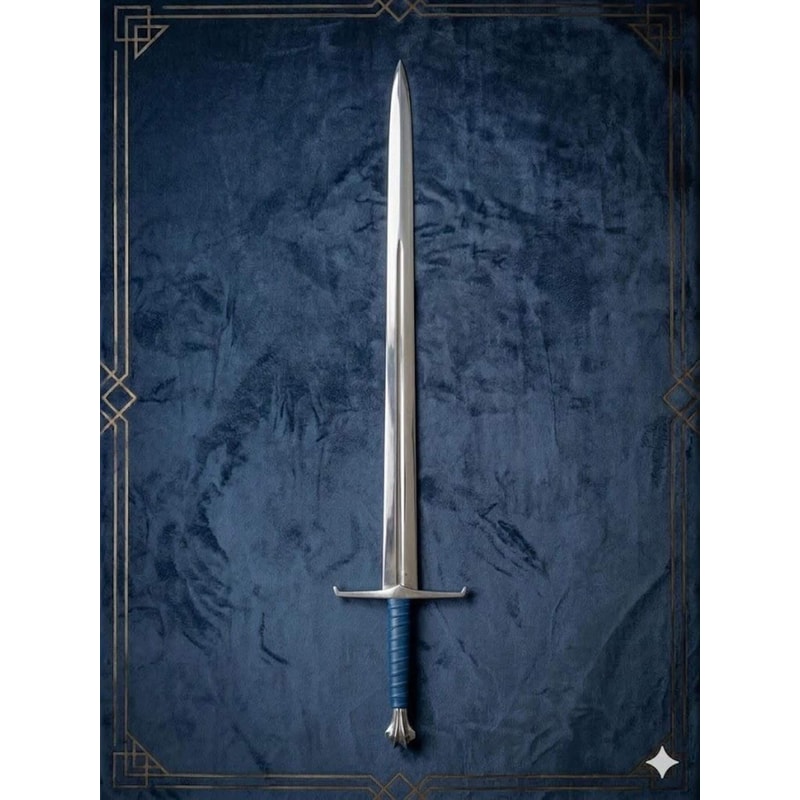 Handcrafted High Carbon Steel Knight Sword 36 Inch Renaissance Display Blade 4