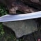 HandForged High Carbon Steel Machete 24 With Rosewood Handle Leather Sheath 4