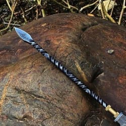 hand forged high carbon steel hunting spear 36 outdoor survival display piece