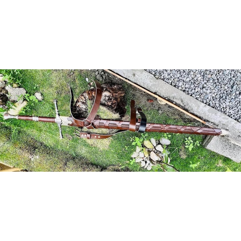 Medieval Carbon Steel Long Sword 40 Inch Handmade Collector Sword With Rosewood Handle 4