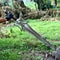 Handmade Carbon Steel Power Sword 38 With Leather Wrapped Handle Fantasy Display Sword 0