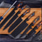 Artisan Chef Knife Set Dark Blade Kitchen Knives With Wood Handle And Carry Case 0