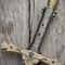 Hand Forged Damascus Style Sword With Silver Finish Handle And Leather Scabbard 2
