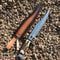 Handmade High Carbon Steel Bowie Knife 18 With 12 Blade Leather Sheath 0