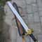 Handmade High Carbon Steel Fantasy Sword With Rosewood Handle Leather Grip Display Blade 0
