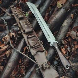 handmade high carbon steel machete 22" with rosewood handle bushcraft tool