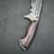 Handmade High Carbon Steel Machete With Rosewood Handle Silver Pins Leather Sheath 3