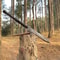Handmade High Carbon Steel Spear 35 With Rosewood Handle Leather Sheath 0