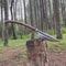 Handmade High Carbon Steel Spear 35 With Rosewood Handle Silver Accents Leather Sheath 0