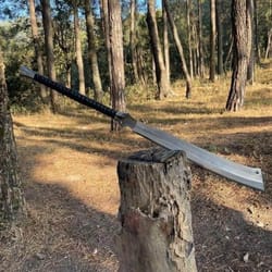 handmade high carbon steel spear 35" with rosewood & leather handle collector piece
