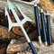 Handmade High Carbon Steel Spear 50 With Rosewood Handle Leather Wrap Brass Accents 0