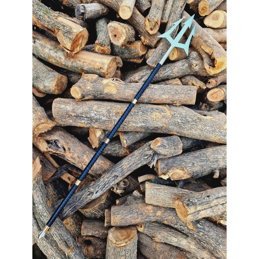 Handmade High Carbon Steel Spear 50 With Rosewood Handle Leather Wrap Brass Accents 5