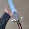 Handmade High Carbon Steel Sword 34 With Rosewood Handle Brass Accents Leather Sheath 3