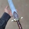 Handmade High Carbon Steel Sword 34 With Rosewood Handle Brass Accents Leather Sheath 3