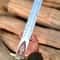 Handmade High Carbon Steel Sword 34 With Rosewood Handle Brass Accents Leather Sheath 4