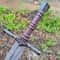 Handmade High Carbon Steel Sword 36 With Rosewood Leather Handle Decorative Collectible 1