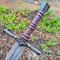 Handmade High Carbon Steel Sword 36 With Rosewood Leather Handle Decorative Collectible 1