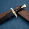 Medieval Style Spartan Dagger Polished Steel Blade With Brass Guard Leather Scabbard 4