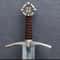 Medieval Crusader Knight Sword Replica With Leather Scabbard Handmade European Sword 3
