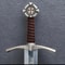 Medieval Crusader Knight Sword Replica With Leather Scabbard Handmade European Sword 3