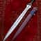 Handmade Steel Fantasy Sword Medieval Warrior Blade With Leather Sheath Cosplay Prop 1