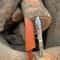 Handmade Hunting Knife Mirror Polish Steel Blade Stag Antler Handle Leather Sheath Gift 3
