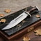 Handmade Hunting Bowie Knife High Carbon Steel Survival Knife With Leather Sheath Gift 0