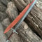 Hand Forged Damascus Steel Viking Sword Rosewood Handle Leather Sheath Gift For Collectors 1