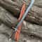 Hand Forged Damascus Steel Viking Sword Rosewood Handle Leather Sheath Gift For Collectors 2