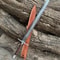 Hand Forged Damascus Steel Viking Sword Rosewood Handle Leather Sheath Gift For Collectors 2