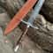Hand Forged Damascus Steel Viking Sword Rosewood Handle Leather Sheath Gift For Collectors 3