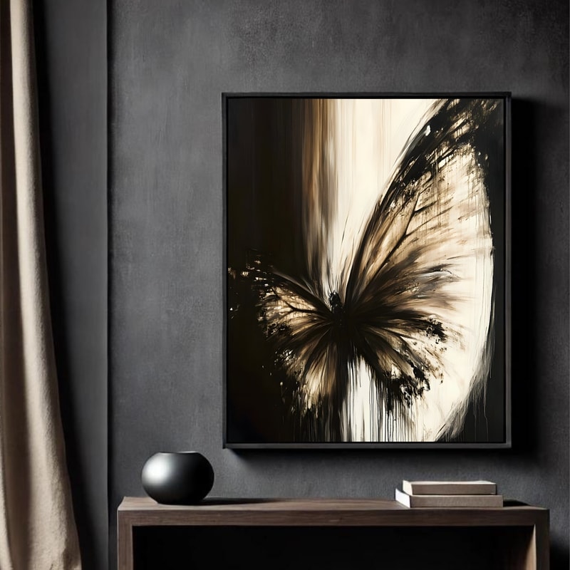 Halloween Abstract Art Butterfly On The Moon Art Celestial Fantasy Digital Print Dreamy Gothic Wall Art For Home Deco 0