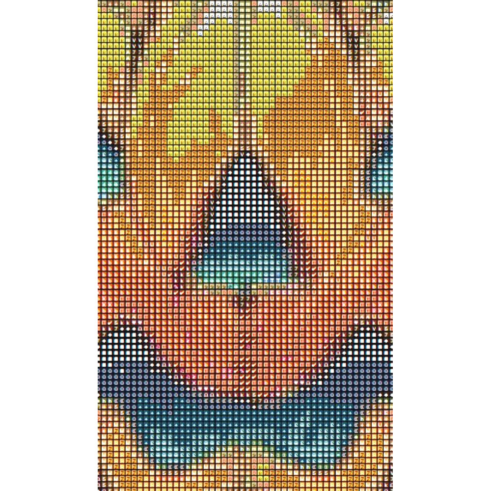 Stain Glass Pumpkin Cross Stitch Pattern LOOK 2