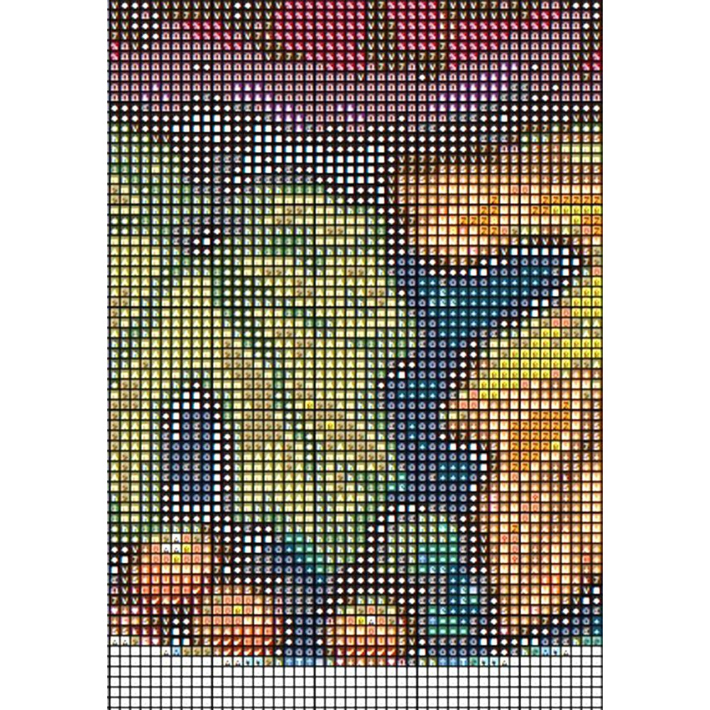 Stain Glass Pumpkin Cross Stitch Pattern LOOK 4