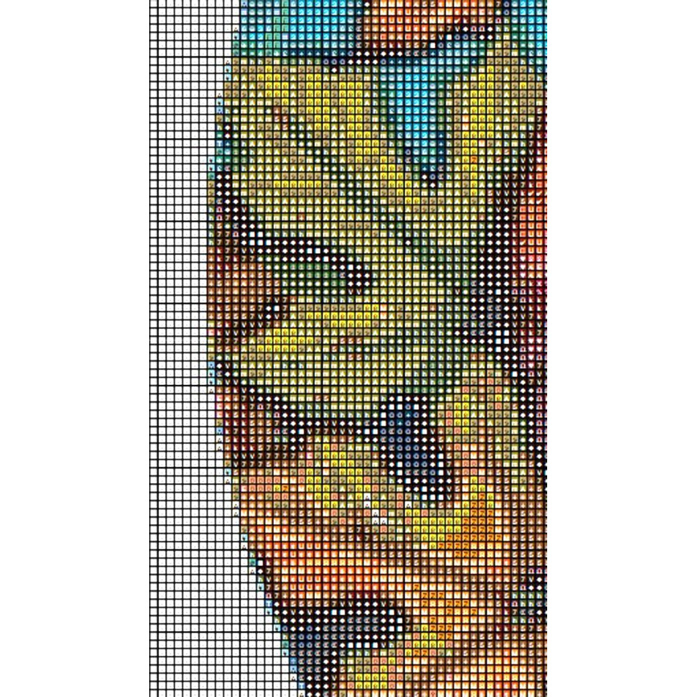 Stain Glass Pumpkin Cross Stitch Pattern LOOK 5