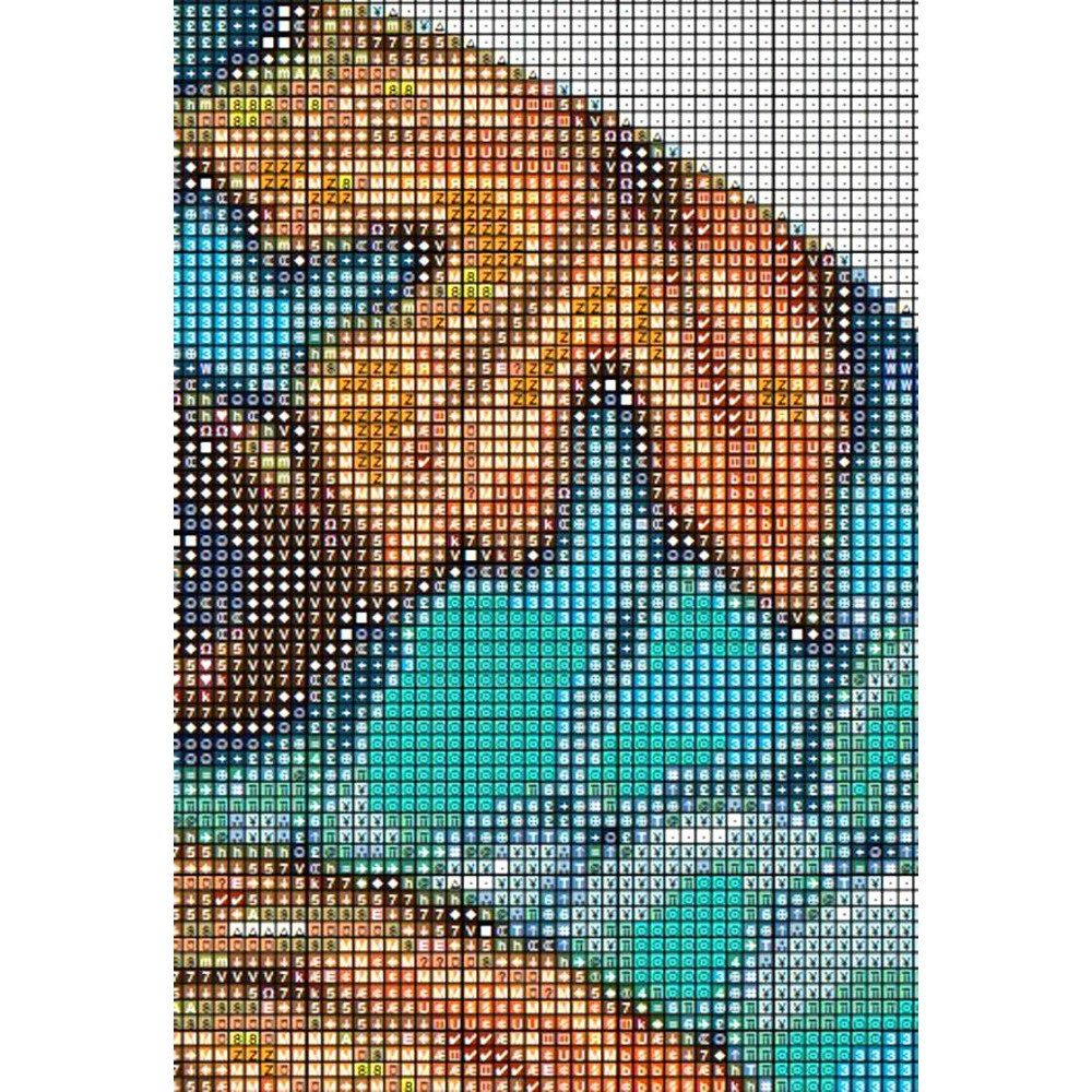 Stain Glass Pumpkin Cross Stitch Pattern LOOK 6