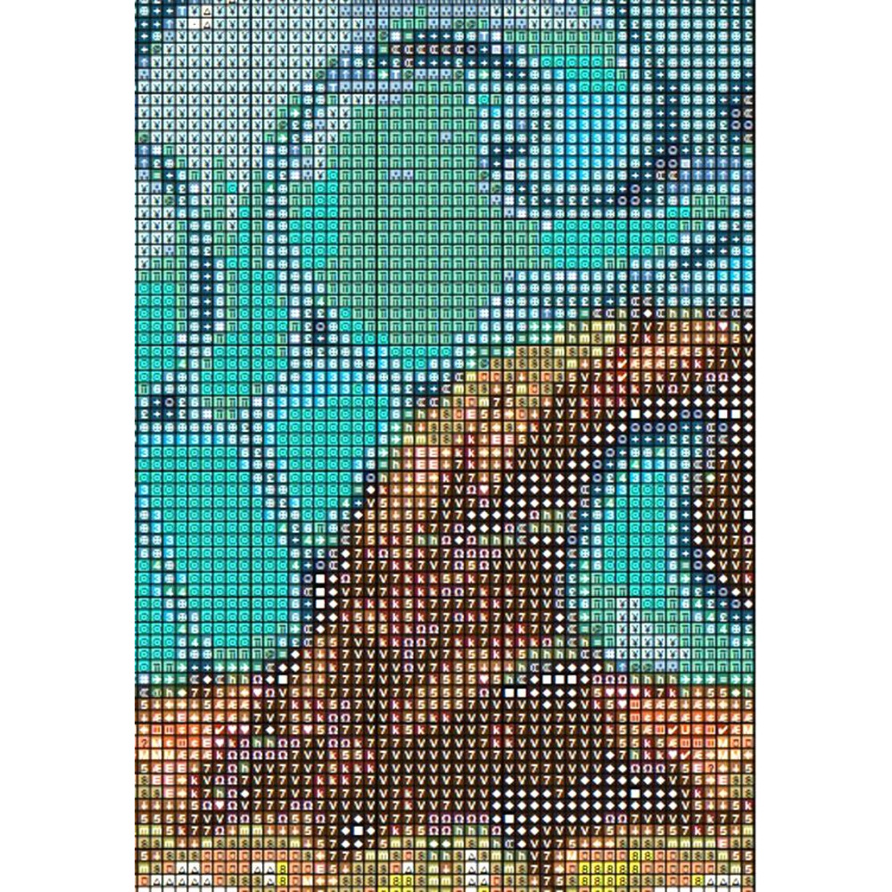 Stain Glass Pumpkin Cross Stitch Pattern LOOK 7
