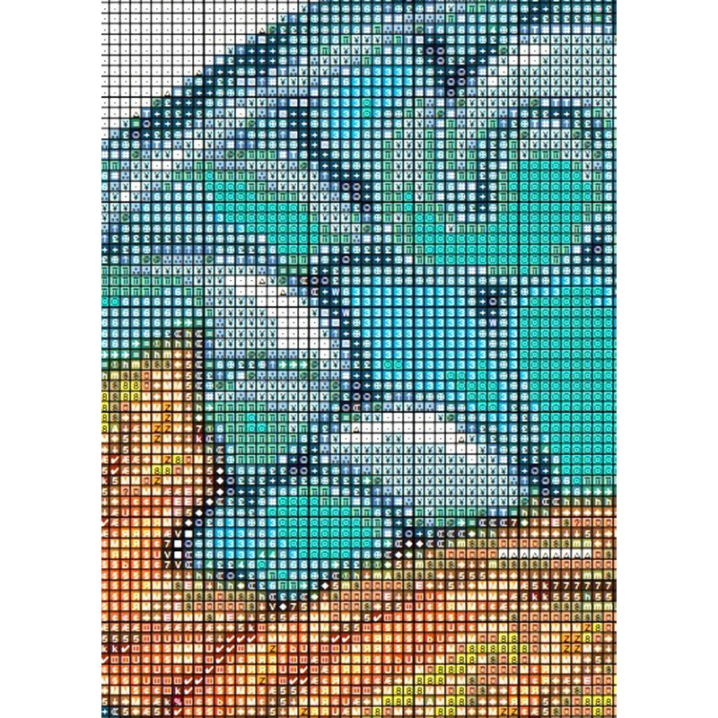 Stain Glass Pumpkin Cross Stitch Pattern LOOK 8