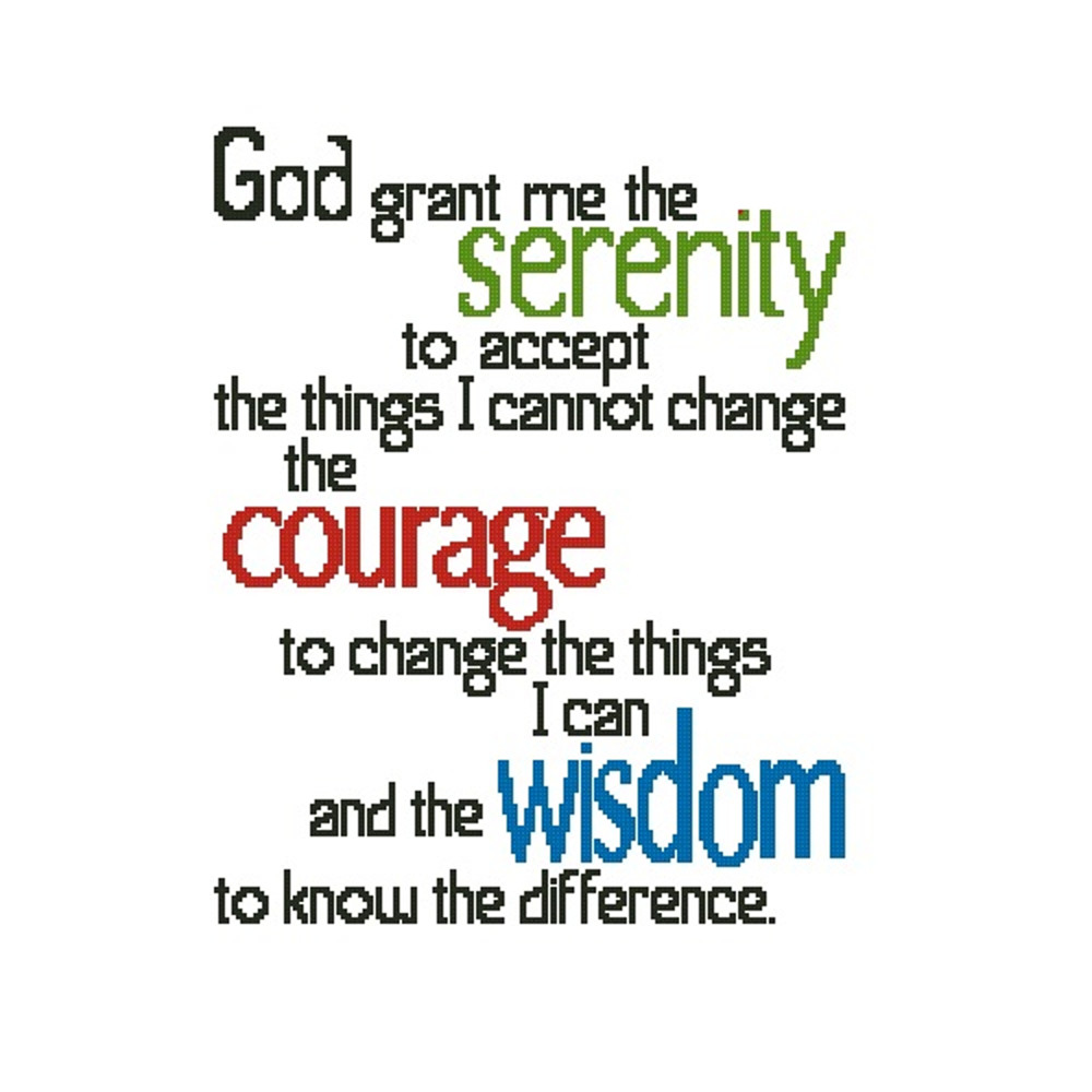 Serenity Prayer Half Version Cross Stitch Pattern 100d 1