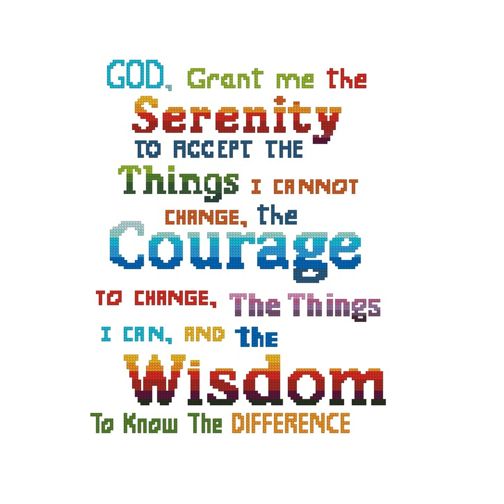 Serenity Prayer Short Version Cross Stitch Pattern 171 1