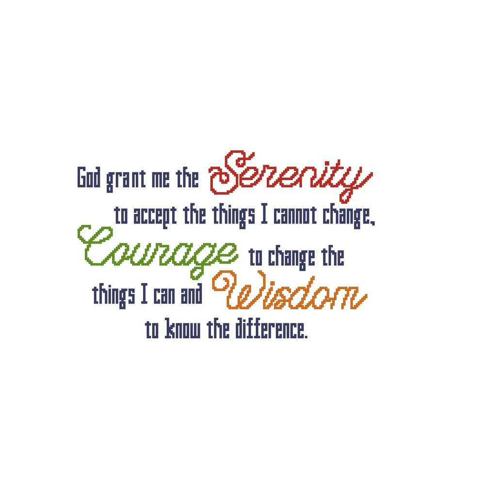 Serenity Prayer Short Version Cross Stitch Pattern 276 1