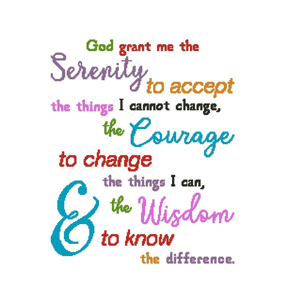 Serenity Prayer Short Version Cross Stitch Pattern 277 1