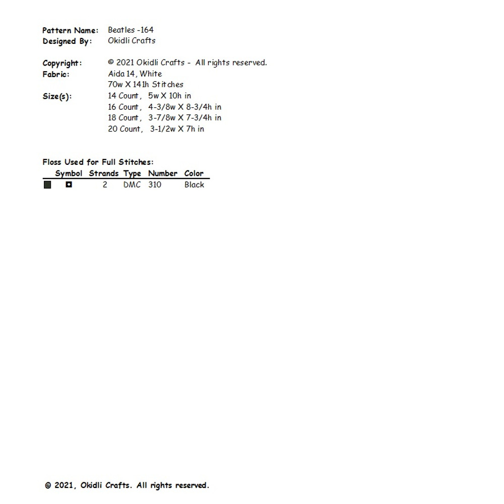 Beatles Cross Stitch Pattern 164 2