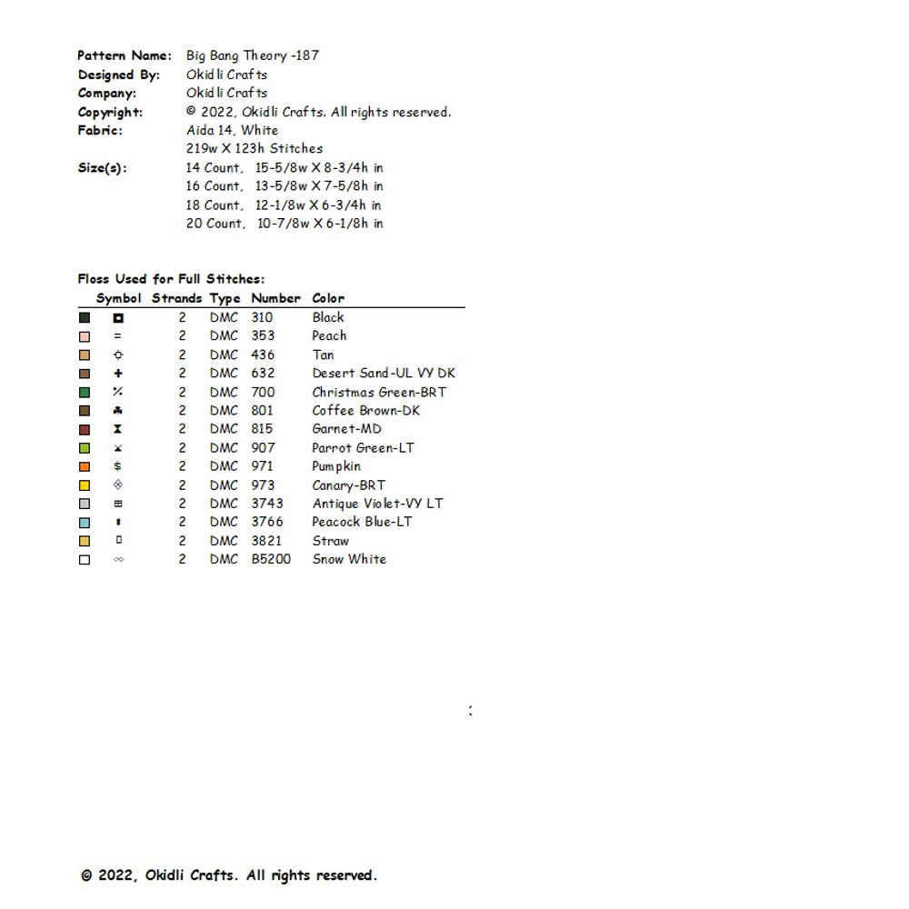 The Big Bang Theory Cross Stitch Pattern 187 2