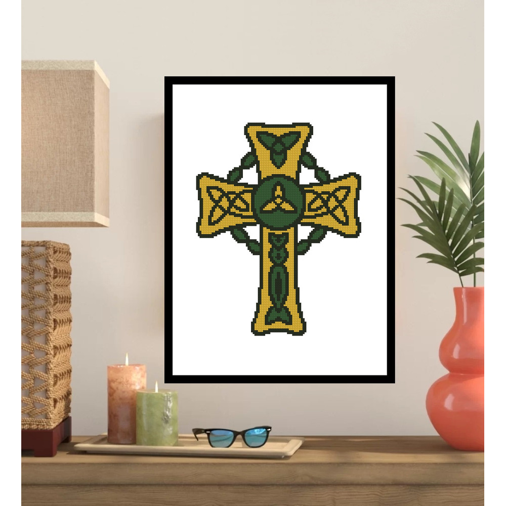 Celtic Cross Cross Stitch Pattern 374 0